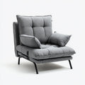 Relaxsessel mit verstellbarer Rückenlehne Grau 86 x 92 x 102 cm Polyester Stahl rechteckig