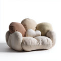 Loungesessel Polstersessel Beige Braun Olivgrün 110 x 95 x 85 cm Polyesterbezug Rund