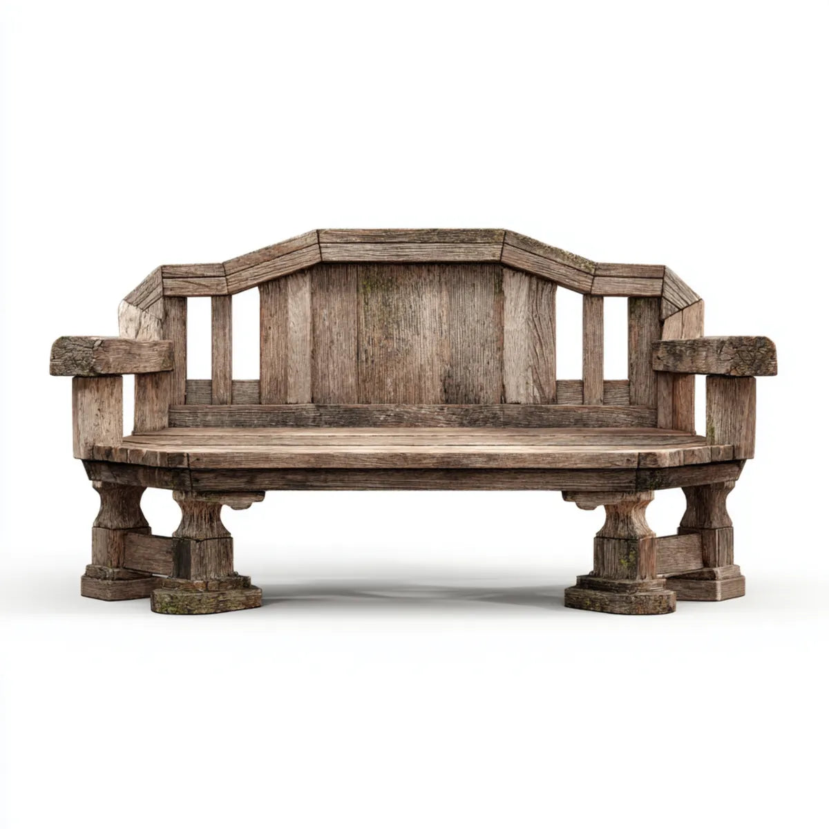 Gartenbank 2-Sitzer Braun aus Massivholz gerade 150 x 65 x 95 cm