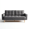 3-Sitzer Sofa Dunkelgrau 190 x 82 x 86 cm Polyesterbezug mit Schaumstoffpolsterung Gerade Form