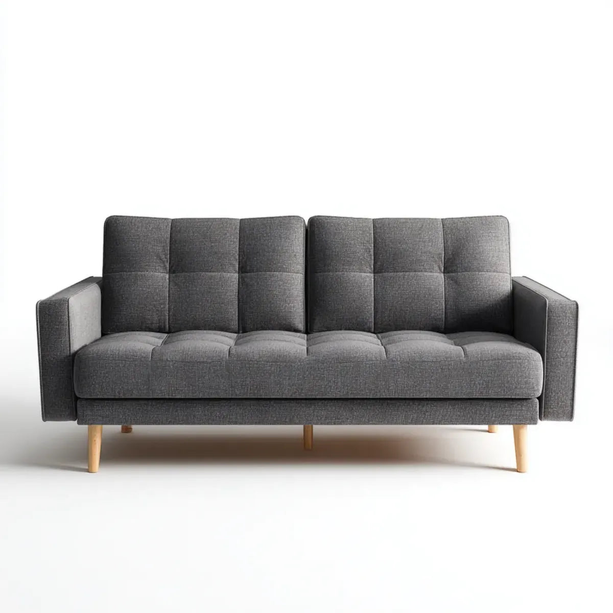 3-Sitzer Sofa Dunkelgrau 190 x 82 x 86 cm Polyesterbezug mit Schaumstoffpolsterung Gerade Form