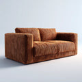 2-Sitzer Sofa Cord Braun rechteckig 170 x 90 x 75 cm Polyester