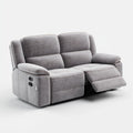 Elektrisches 2-Sitzer Relaxsofa Grau Braun 170 x 95 x 102 cm Polyester Rechteckig